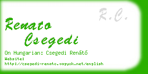 renato csegedi business card